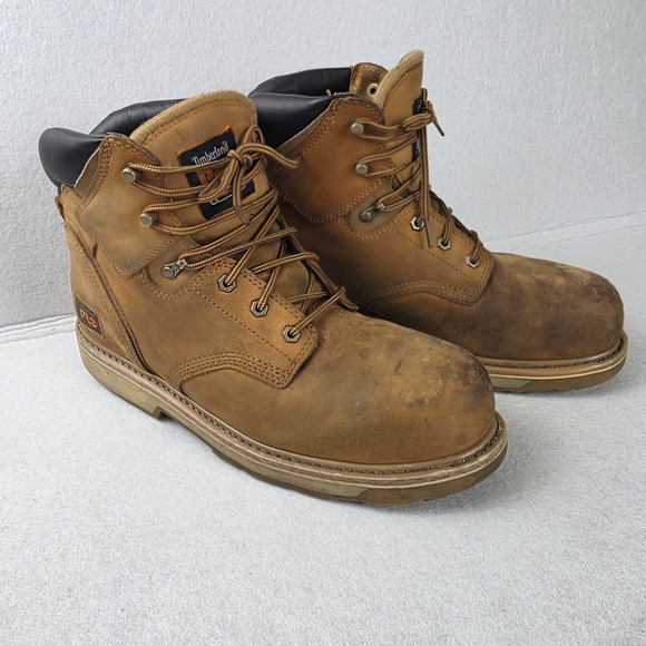 Timberland PRO Mens 33031 Direct Attach Steel Toe Work Boots Wheat Leather 12M main image 5